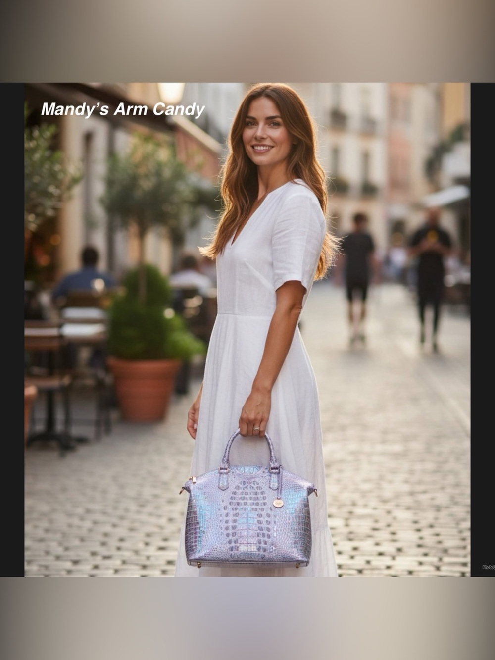 NEW BRAHMIN BAG ONLY RARE LTD IRIDESCENT HOLOGRAPHIC PURPLE WONDERLAND!